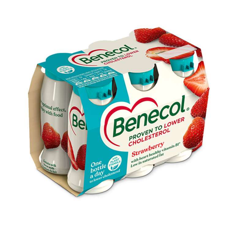 Six pack of strawberry Benecol